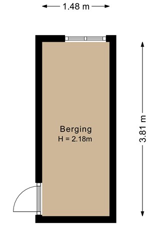 Floorplan - Van Oldenbarneveldtstraat 58-1, 1052 KC Amsterdam